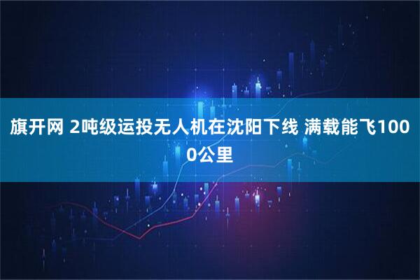 旗开网 2吨级运投无人机在沈阳下线 满载能飞1000公里
