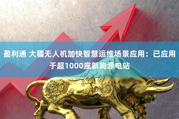 盈利通 大疆无人机加快智慧运维场景应用：已应用于超1000座新能源电站