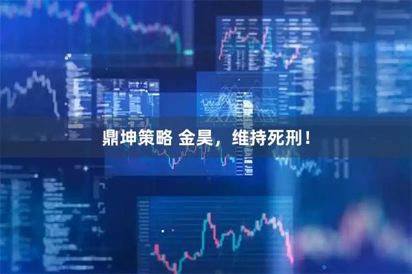 鼎坤策略 金昊，维持死刑！